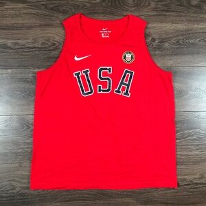The Nike Tee Men’s Nike Olympic Team USA Sportswear Red Tank Top Size XL